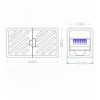 Accoppiatore Modulare Cat.6A RJ45 F/F UTP Bianco