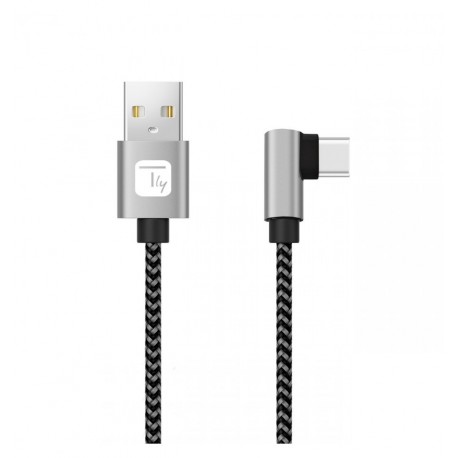 Cavo USB A Maschio 2.0 / USB-C™ Maschio Angolato 2A 2 m Alluminio ICOC MU2AC9-020-AL