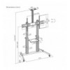 Supporto a Pavimento Trolley TV LCD/LED/Plasma 60-100''