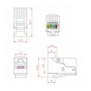 Frutto Keystone RJ45 UTP Cat.5E Tooless Bianco