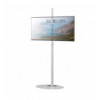 Stand da Pavimento TV/LED LCD 32''-65'' con Base Ovale Bianco