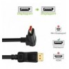 Cavo Audio/Video DisplayPort 1.4 8K M/M Angolato 90° 2m Nero
