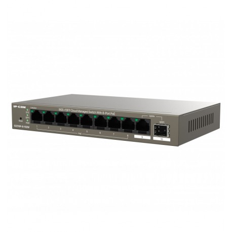 Switch 9GE +1SFP con PoE 8 porte Gestito da Cloud