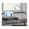 Supporto per Monitor Ergonomico Regolabile a 3 Altezze con Cassetto e Portaoggetti ICA-MS 114