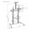 Supporto a Pavimento Trolley TV LCD/LED/Plasma 60-100''