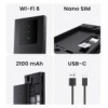 Hotspot Router Mobile Portatile Batteria 2100mAh 4G LTE 286Mbps, 4G180V4