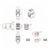 Frutto Keystone RJ45 UTP Cat.6 Tooless Bianco