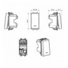 WHITEK S44 Pulsante Tasto con Gemma N.A. 1P 10A Illuminabile 1 Modulo Bianco Opaco