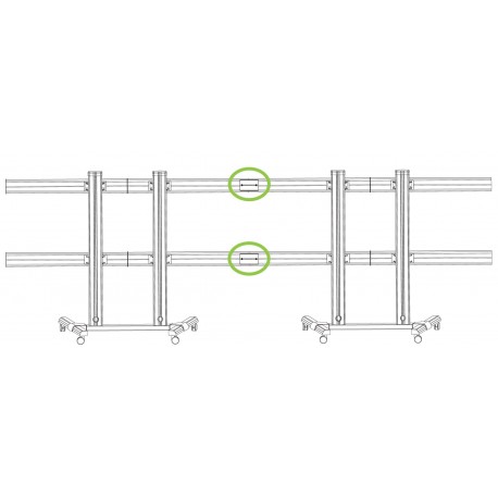 Kit Staffe di Giunzione per Supporto Video Wall da Pavimento ICA-TR4VW ICA-TR4VW-KIT