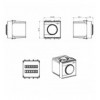 WHITEK S44 Termostato Elettronico con Manopola 230V NA+NC 5A 2 Moduli Bianco Opaco