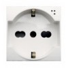 WHITEK S44 Presa Schuko Bipasso 2P+T 10/16A 250V Bianco Opaco