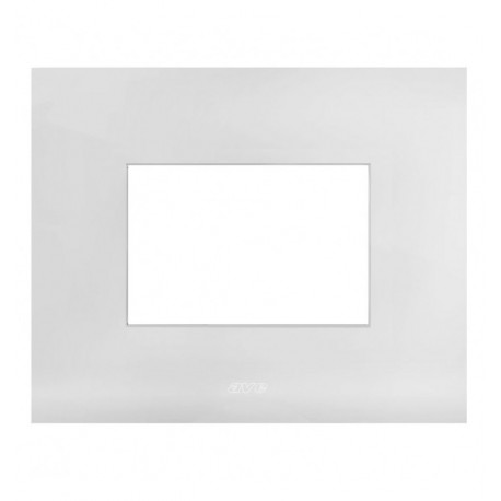 Placca Serie Smart44 in Metallo 3 Moduli Bianco Opaco ICV-44PSM3BO