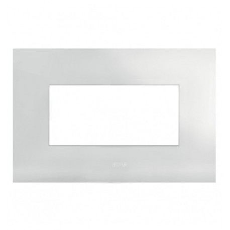 Placca Serie Smart44 in Metallo 4 Moduli Bianco Opaco ICV-44PSM4BO