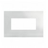 Placca Serie Smart44 in Metallo 4 Moduli Bianco Opaco ICV-44PSM4BO