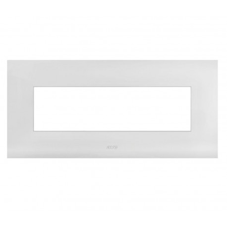 Placca Serie Smart44 in Metallo 7 Moduli Bianco Opaco ICV-44PSM7BO