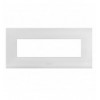 Placca Serie Smart44 in Metallo 7 Moduli Bianco Opaco ICV-44PSM7BO