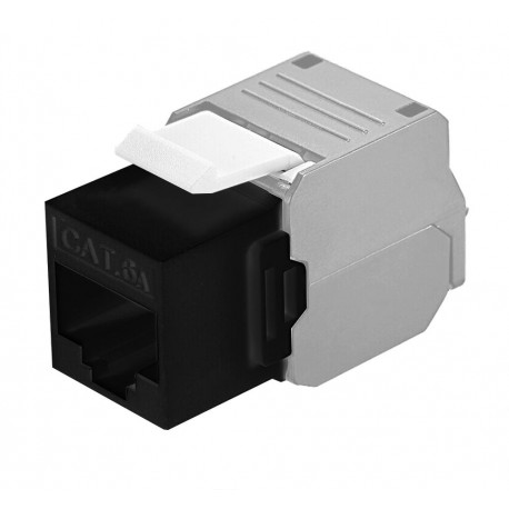 Frutto Keystone RJ45 Cat.6A UTP Tool-Free Nero Grigio IWP-MD C6A/BBT