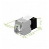 Frutto Keystone RJ45 Cat.6A UTP Tool-Free Nero Grigio