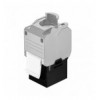 Frutto Keystone RJ45 Cat.6A UTP Tool-Free Nero Grigio