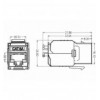 Frutto Keystone RJ45 Cat.6A UTP Tool-Free Nero Grigio