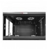 Armadio Rack 19'' a muro 6 unità sezione unica prof. 450mm Nero