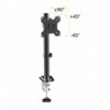 Supporto da Scrivania con Morsetto per Monitor 13-32'' Braccio Corto Inclinabile