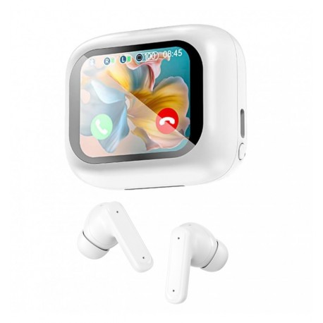 Cuffie Auricolari Bluetooth con Custodia Smart Touch Screen LCD Cancellazione Attiva del Rumore ANC ICC SB-BLT08W