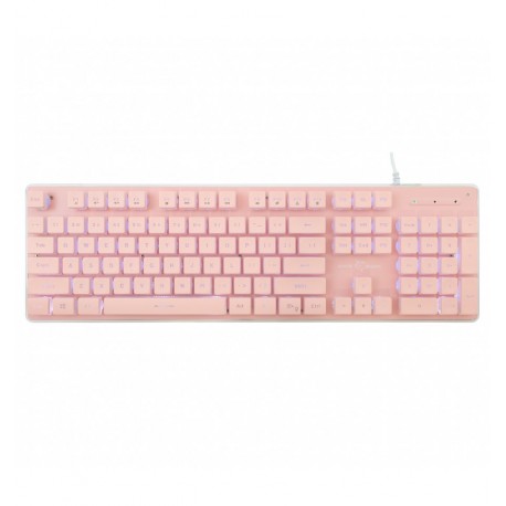 Tastiera Gaming USB 104 Tasti con Retroilluminazione LED Rosa ICSB-TACHIPK