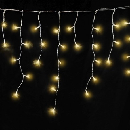 Catena Luminosa 400 Luci LED a Cascata Bianco Caldo IP44 con Timer I-LED-CHAIN400ICE