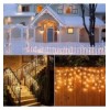 Catena Luminosa 400 Luci LED a Cascata Bianco Caldo IP44 con Timer