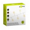 Stringa di 50 Luci LED a Grappolo di Filo d'argento Bianco Caldo IP44
