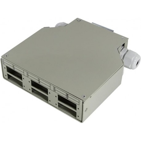 Scatola di Giunzione per Guida Top Hat in Fibra Ottica per Giunti LC o SC I-CASE DIN-SPLICES