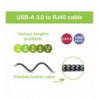 Cavo USB 3.0 Tipo A Maschio a Ethernet RJ45 Maschio 2m ICOC U3A-RJ45-020