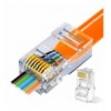 Confezione 100 Plug modulari RJ45 Passanti Cat6 UTP