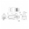Confezione 100 Plug modulari RJ45 Passanti Cat6 UTP