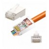 Confezione 100 Plug modulari RJ45 Passanti Cat6 STP IWP-CAT6ST