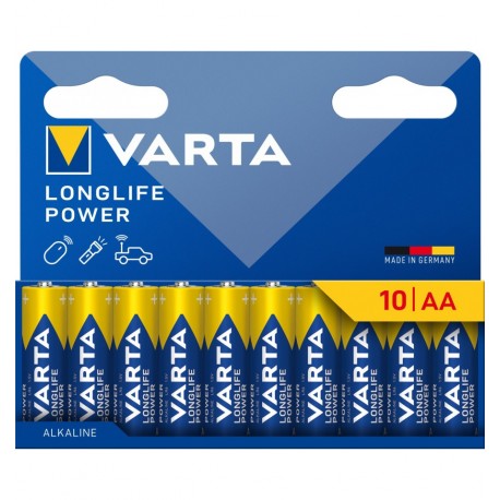 Confezione 10 Batterie Varta Longlife Power Stilo AA IBT-KVT-LR06LLP10P