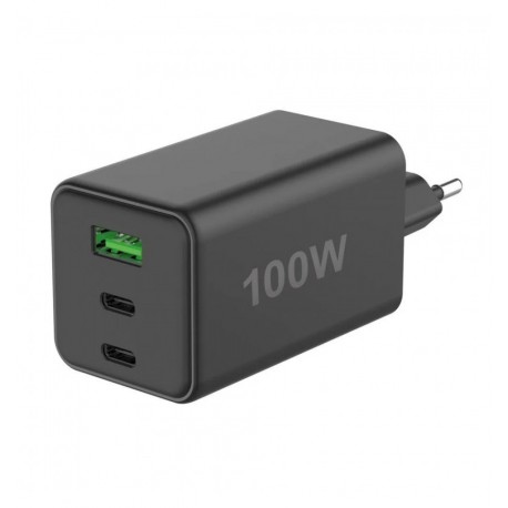Caricatore Alimentatore GaN 100W 2x USB-C™ 1x USB-A Power Delivery Fast Charger Nero ICFT-264450