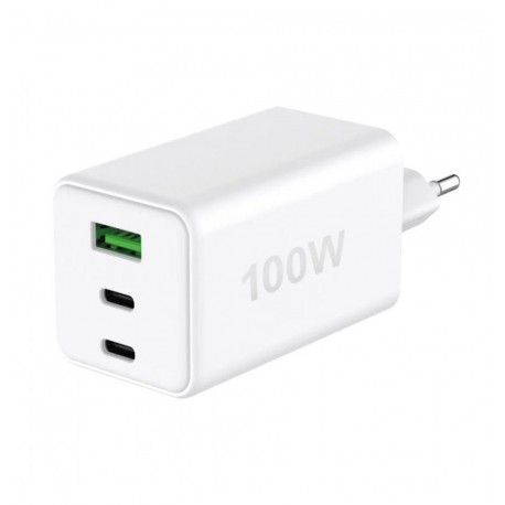Caricatore Alimentatore GaN 100W 2x USB-C™ 1x USB-A Power Delivery Fast Charger Bianco ICFT-264467