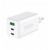 Caricatore Alimentatore GaN 100W 2x USB-C™ 1x USB-A Power Delivery Fast Charger Bianco ICFT-264467