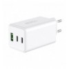 Caricatore Alimentatore GaN 100W 2x USB-C™ 1x USB-A Power Delivery Fast Charger Bianco