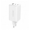 Caricatore Alimentatore GaN 100W 2x USB-C™ 1x USB-A Power Delivery Fast Charger Bianco