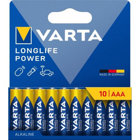Confezione 10 Batterie Varta Longlife Power Ministilo AAA IBT-KVT-LR03LLP10P