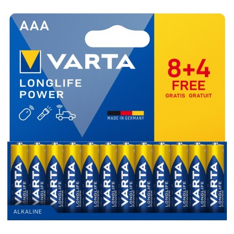 Confezione 12 Batterie Varta Longlife Power Ministilo AAA IBT-KVT-LR03LLP12P