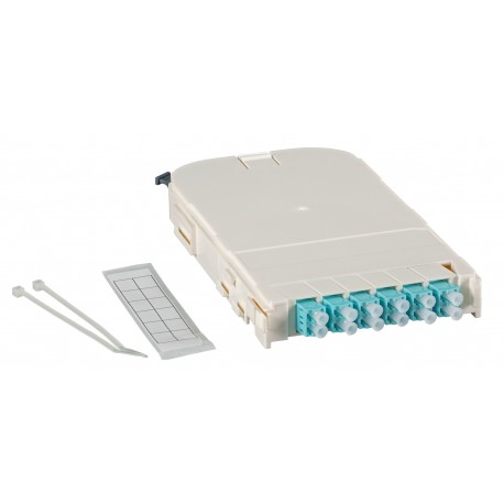 Modulo FTTH 12 porte con Adattatori Ceramici LC/APC OS2 Monomodale I-CASE FTTH-12LCAPC