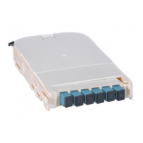 Scatola di Giunzione Fibra Ottica Modulo FTTH con 6 Adattatori Ceramici SC OM3 I-CASE FTTH-6SCOM3