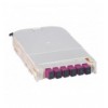 Scatola di Giunzione Fibra Ottica Modulo FTTH con 6 Adattatori SC Ceramici OM4 I-CASE FTTH-6SCOM4