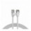 Cavo di Rete Patch in Rame Cat.6A U/FTP TPE 4mm Ultraflex Bianco 1m