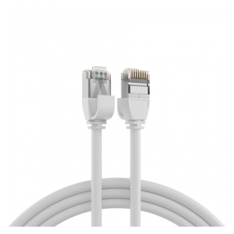 Cavo di Rete Patch in Rame Cat.6A U/FTP TPE 4mm Ultraflex Bianco 1m ICOC UF6A-TPE-010WH