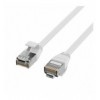 Cavo di Rete Patch in Rame Cat.6A U/FTP TPE 4mm Ultraflex Bianco 1m